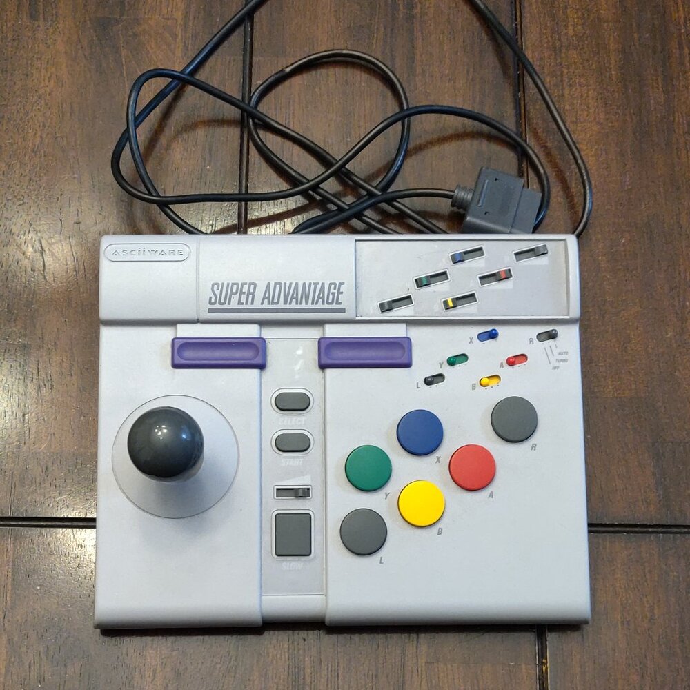 Super Nintendo SNES Asciiware Super Advantage Arcade Controller Model 4910
